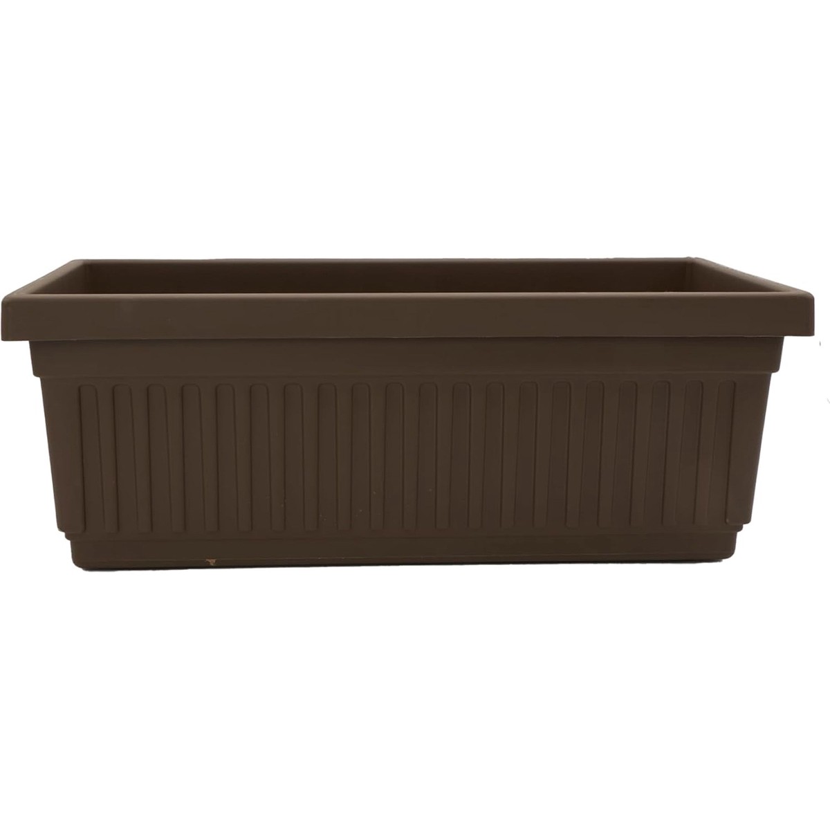 The HC Companies 24-Inch Venetian Window Planter Box with Drain Plug, Chocolate