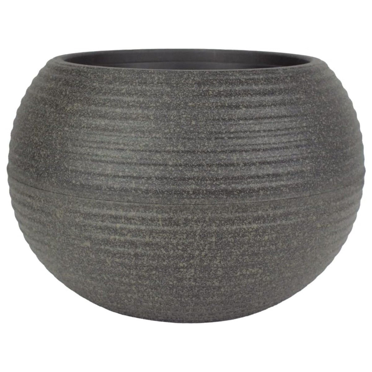 The HC Companies 8 Inch Atlas Sphere Planter, Round Plastic Plant Pot, Brown