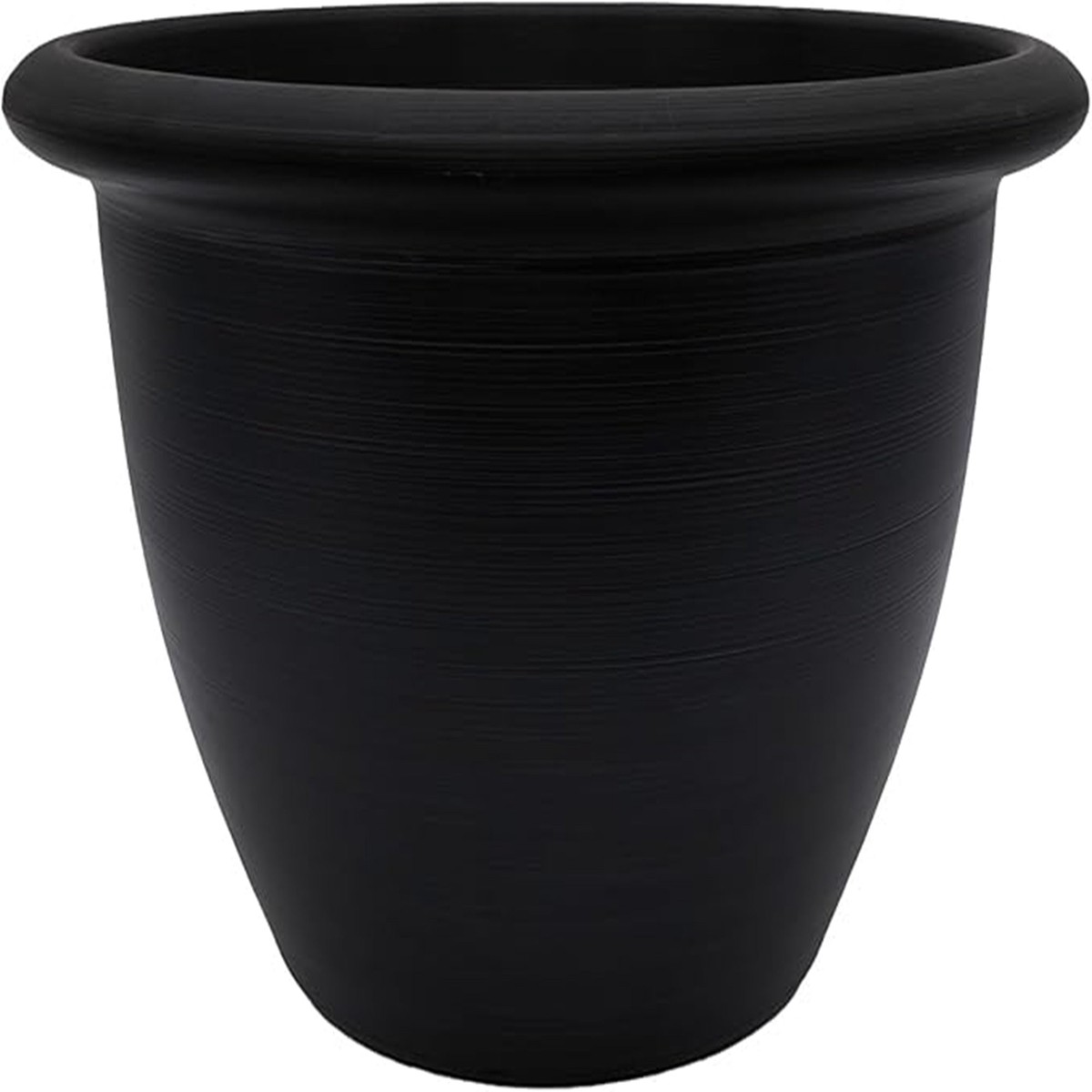 The HC Companies Sevilla Self-Watering Pot with Internal Disk, 12 Inch, Black