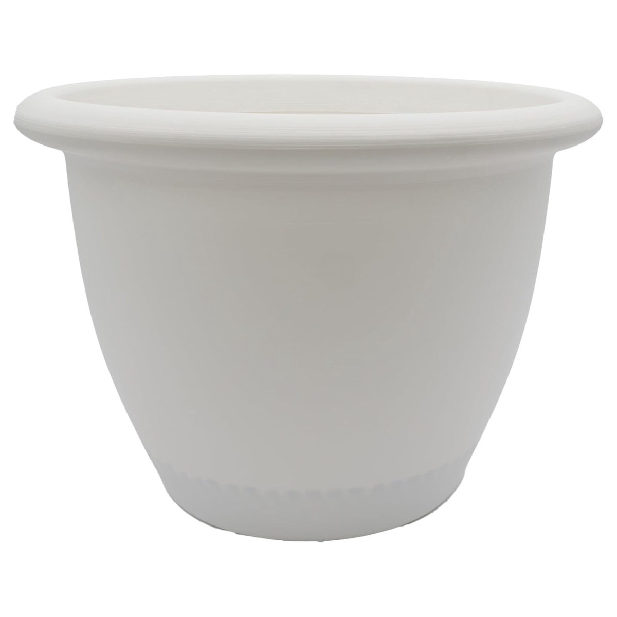 The HC Companies Sevilla Self-Watering Pot with Internal Disk, 12 Inch, White