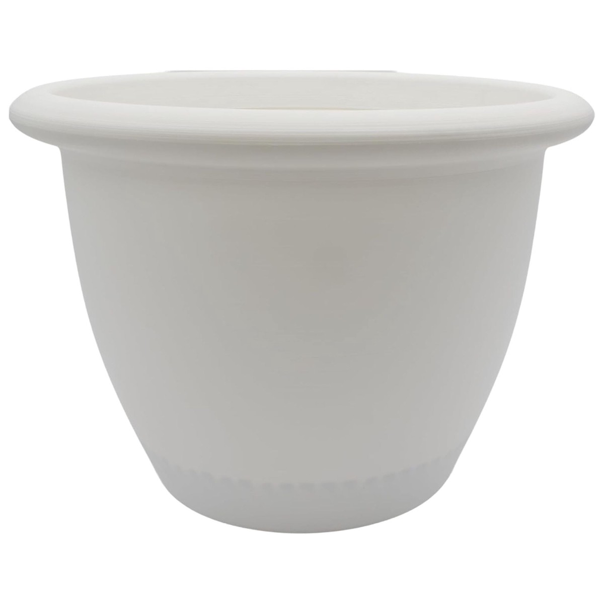 The HC Companies Sevilla Self-Watering Pot with Internal Disk, 14 Inch, White