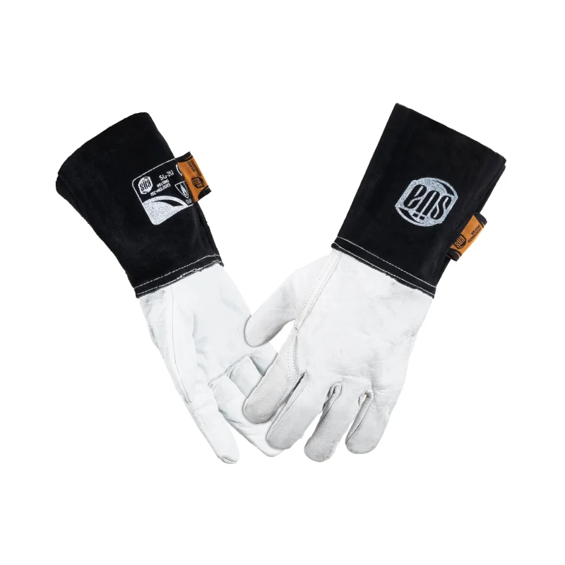 TIG Welding Gloves – Pearl Goat Grain Leather with6″ Cow Split Leather Cuffs – Aramid Fiber Sewn