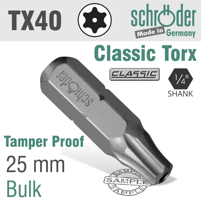 TORX TAMPER RESIST. T40 25MM