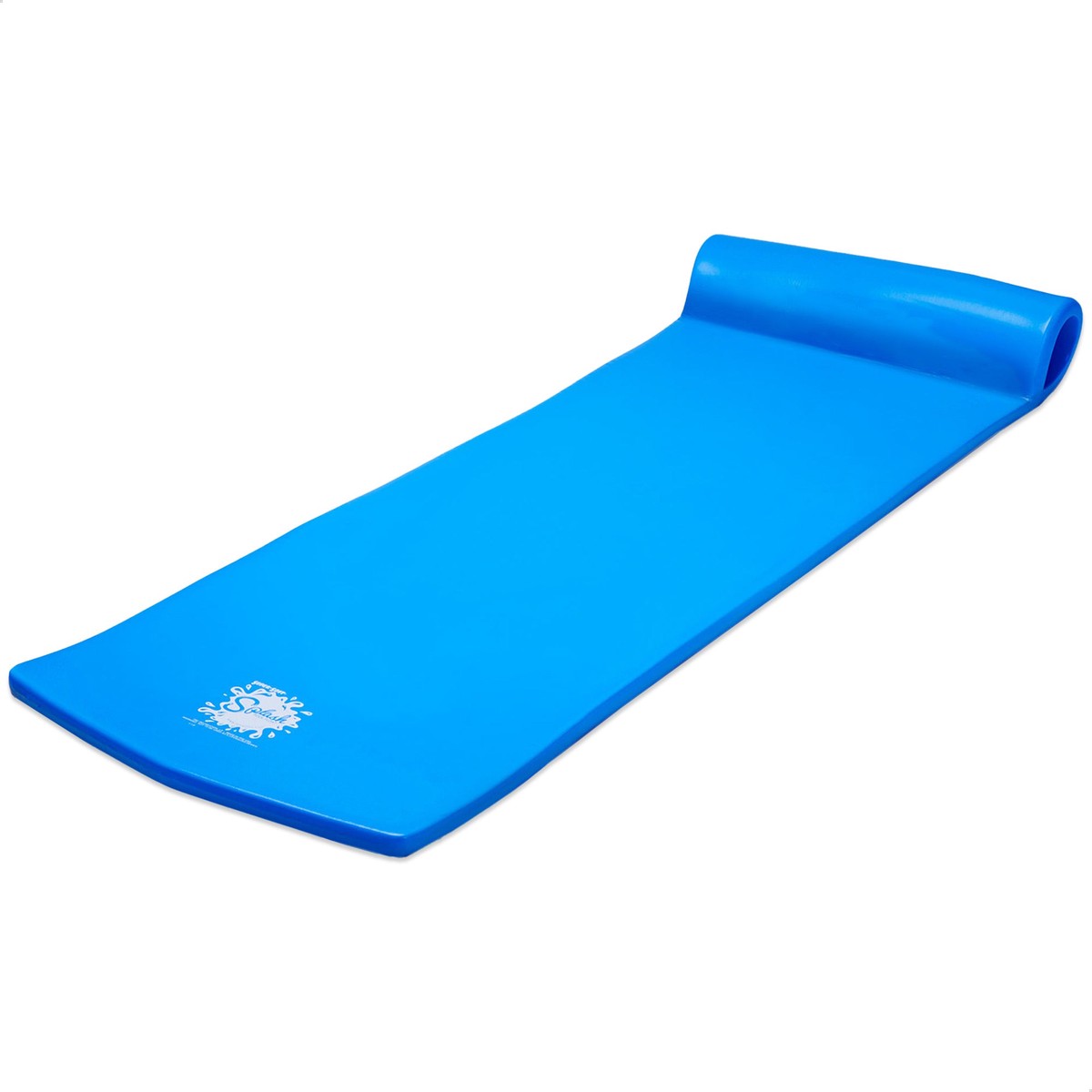 TRC Recreation Splash 1.25" Thick Foam Swimming Pool Float Mat, Bahama Blue