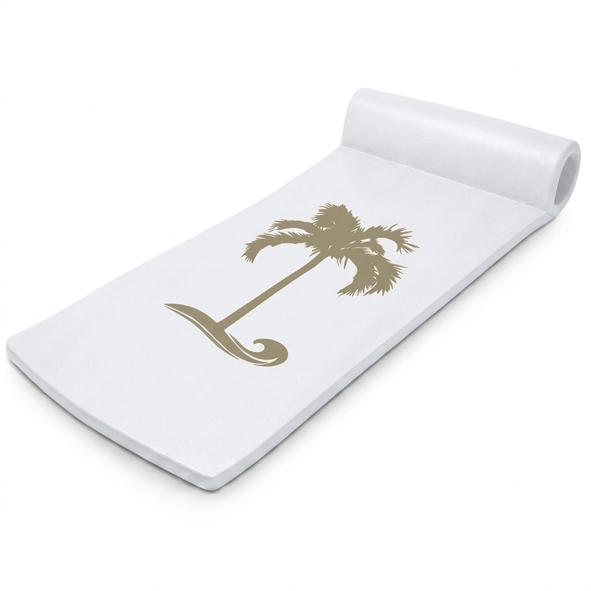 TRC Recreation Sunsation 1.75" Thick Foam Lounger Raft Pool Float, Bronze Palm