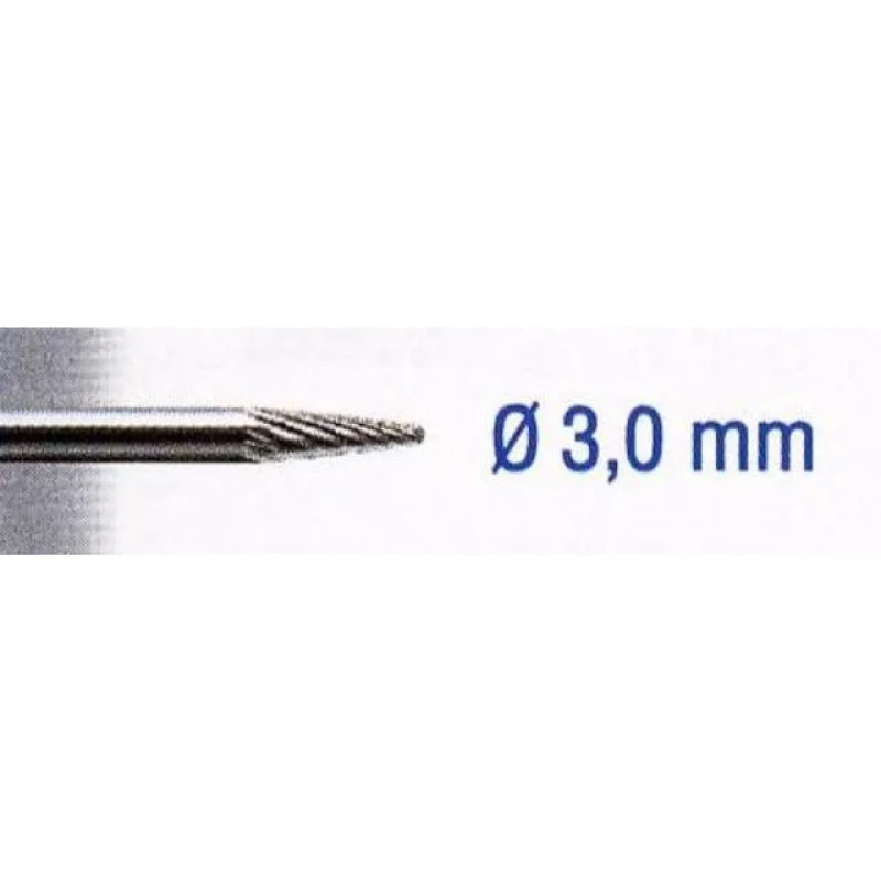 TUNGSTEN CARIDE CUTTER 3MM. CONE. SH 3MM