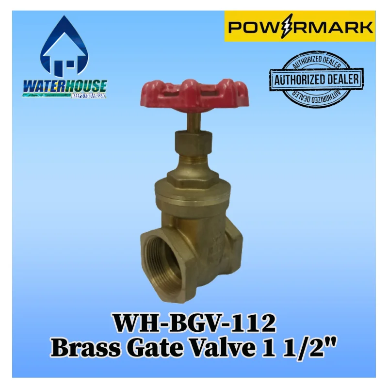 WATERHOUSE WH-BGV-112 Brass Gate Valve 1 1/2″