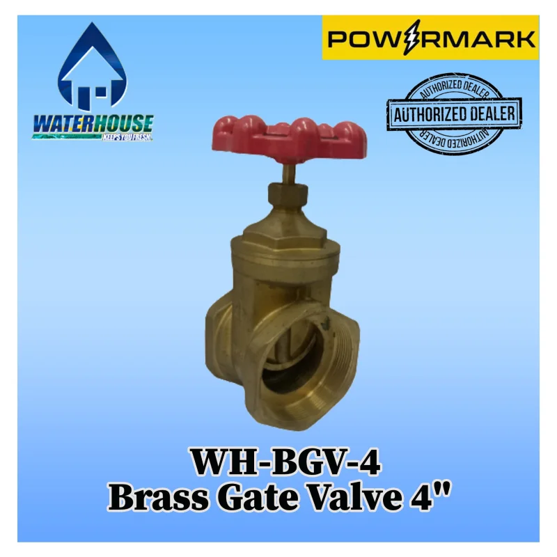 WATERHOUSE WH-BGV-4 Brass Gate Valve 4″