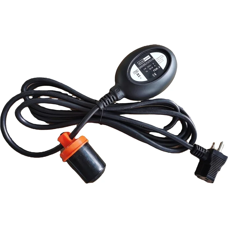 WILCHES PIGGYBACK FLOAT SWITCH WITH ADJUSTABLE COUNTERWEIGHT FOR SUMP PUMP, SEWAGE PUMP,TANKS, IP68 PROTECTION, 16AMP, 10 FEET CABLE (10 FEET CABLE)