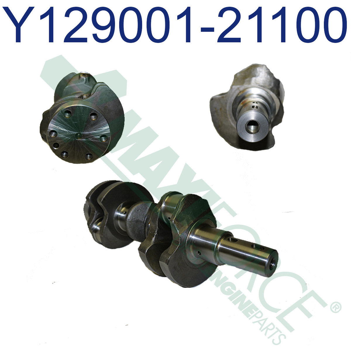 Maxiforce Crankshaft, TNE84, 3 Cylinder with o Front Gear for Yanmar 129001-21100