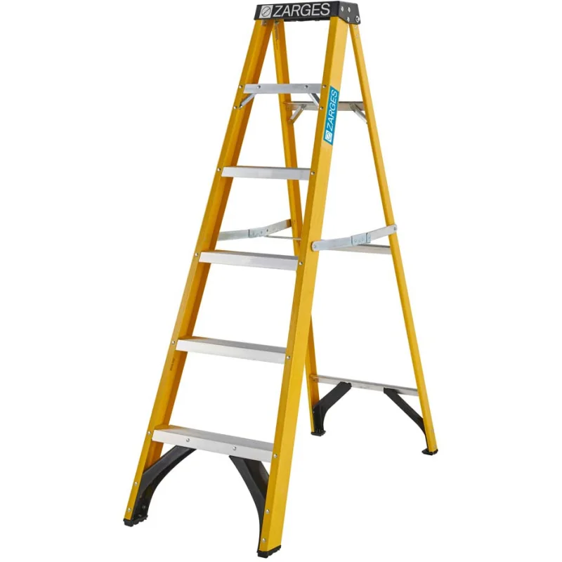 Zarges EN131 Professional GRP Fibreglass Swingback Step Ladders – 6 Tread